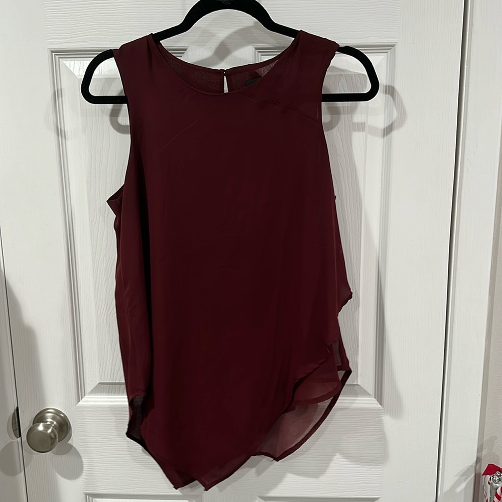 Maroon work casual blouse